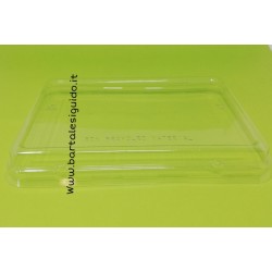 COPERCHI IN  RPET PLASTICA SECONDA VITA PER VASCHETTE RETTANGOLARE BYO