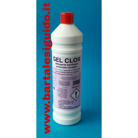 DETERGENTE SANIFICANTE GEL CLOR  A BASE DI IPOCLORITO PER SUPERFI DURE 