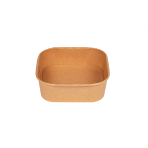 CONTENITORE ASPORTO PER ALIMENTI  ML 400 IN CARTONCINO + PE  QUADRATO  CON COPERCHIO TRASPARENTE - 50 PZ . LA SOLUZIONE IDEALE PER L'ASPORTO  . SPECIALE PER IL PIC NIC DEI VOSTRI CLIENTI .