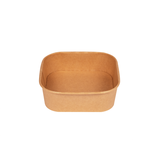 CONTENITORE ASPORTO PER ALIMENTI  ML 400 IN CARTONCINO + PE  QUADRATO  CON COPERCHIO TRASPARENTE - 50 PZ . LA SOLUZIONE IDEALE PER L'ASPORTO  . SPECIALE PER IL PIC NIC DEI VOSTRI CLIENTI .