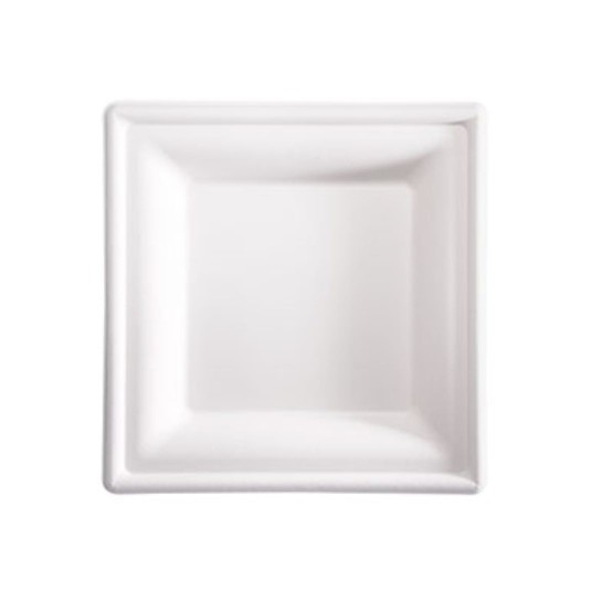 PIATTI  QUADRATI 20 X 20 IN POLPA DI CELLULOSA PZ.50