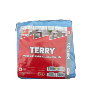 PANNO MICROFIBRA TERRY 40X40 10 PZ - COLORE AZZURRO